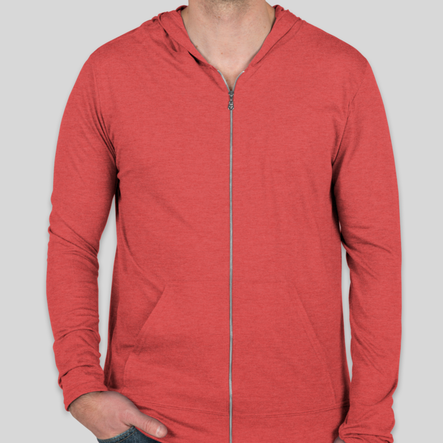 Tri-Blend Full Zip T Hoodie