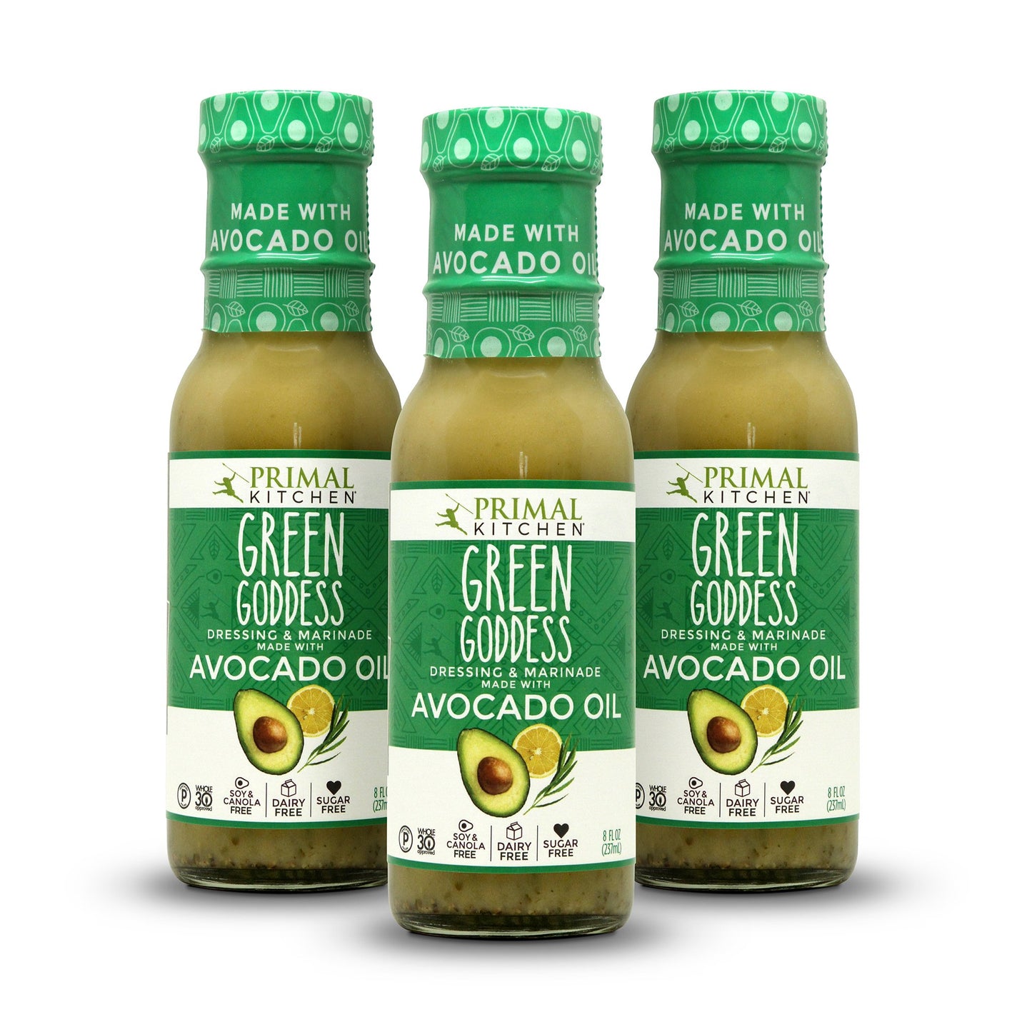 Primal Kitchen Green Goddess Salad Dressing Made with Avocado Oil - 3-Pack