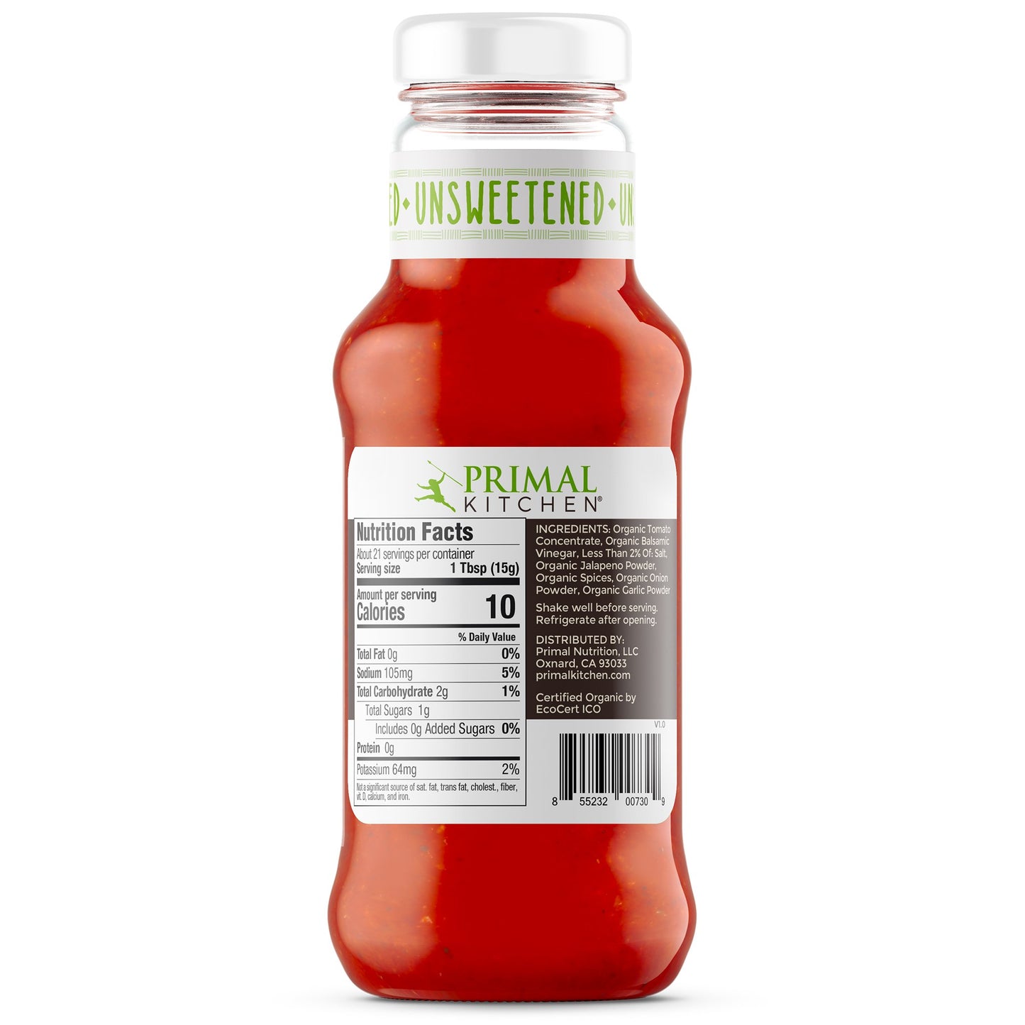 Spicy Organic Unsweetened Ketchup